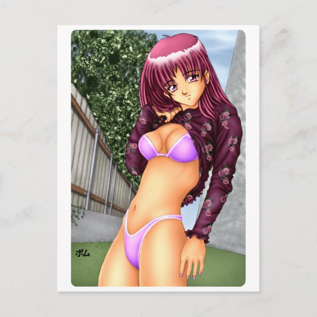 Carte Postale Bikini Anime Girl (Devant)