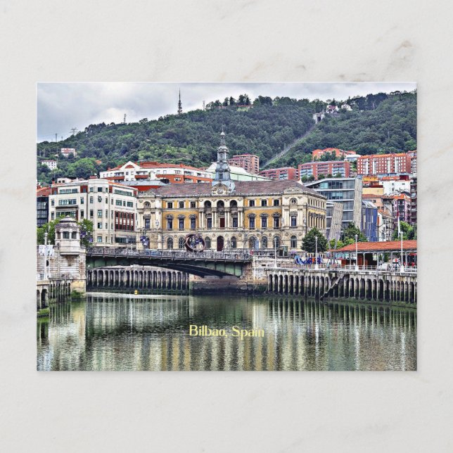 Carte Postale Bilbao, Espagne, photo du paysage urbain (Devant)