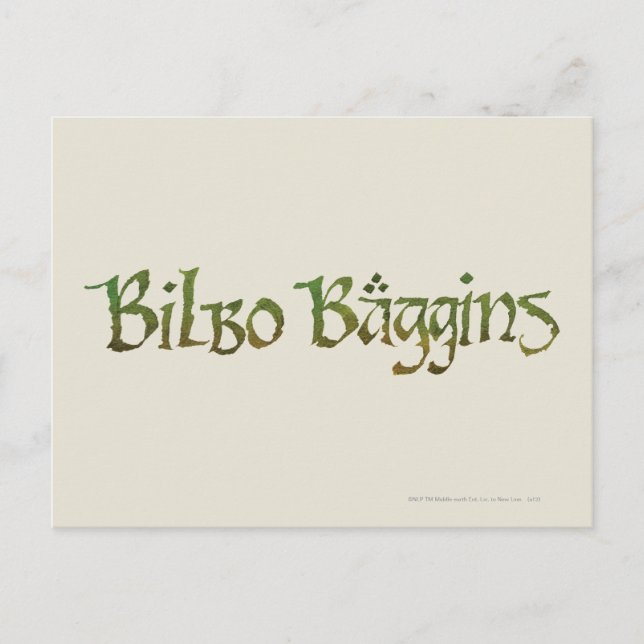 Carte Postale BILBO BAGGINS™ Textured (Devant)