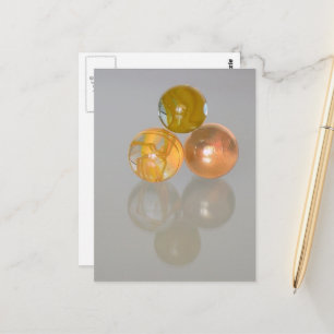 Carte postale - billes orange