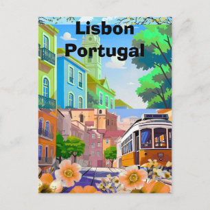 Carte Postale Billet Cadeau Surprise Voyage LISBONNE︱Portugal 
