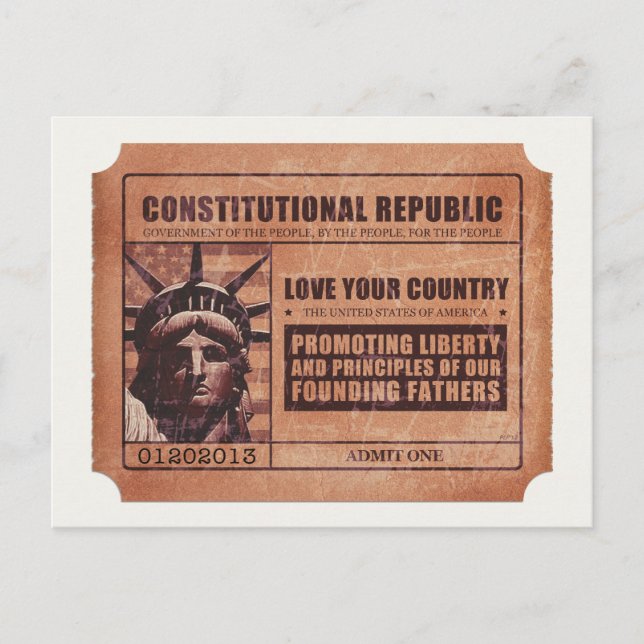 Carte Postale Billet Politique (Devant)