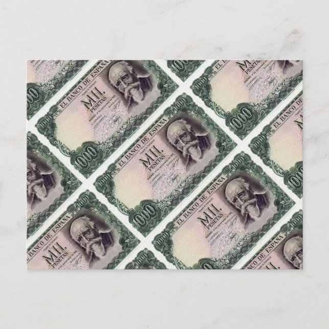 Carte Postale Billete 1.000 Ptas. (Devant)