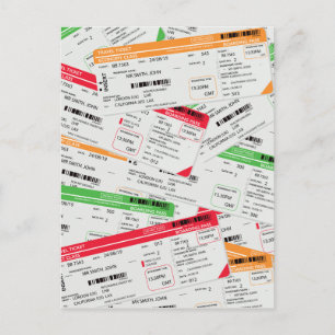 Carte Postale Billets d'avion