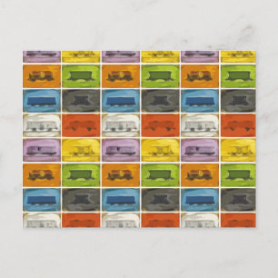 Carte Postale Billetterie pour aller à pied : Les trains