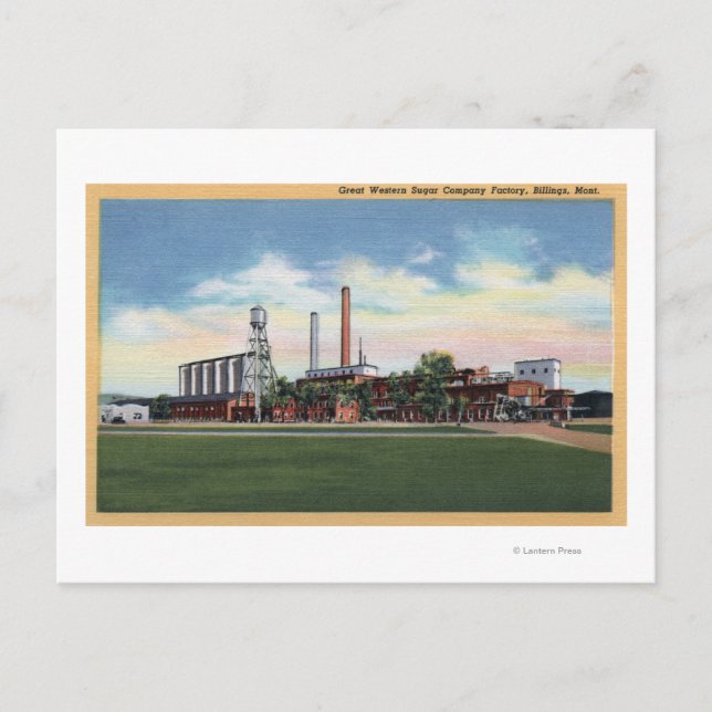 Carte Postale Billings, Montana - Great Western Sugar Company (Devant)