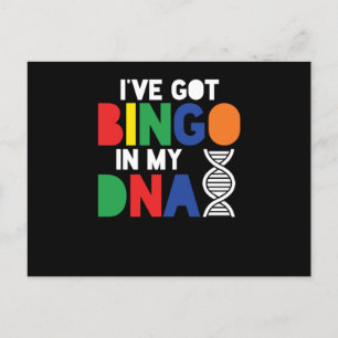 Carte Postale Bingo Dans Mon ADN Jeu Lucky Jeu Joueur Joueur Cad