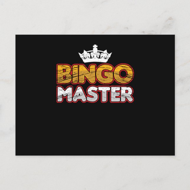 Carte Postale Bingo Master Lucky Joueur Jeu Jeu Jeu Gambling Gi (Devant)