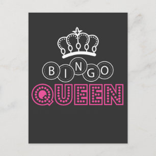 Carte Postale Bingo Queen Witty Humour de jeu