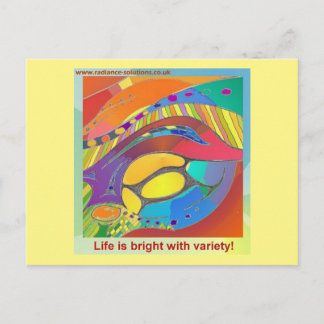 Carte postale bio Bold LifeScan Art avec libellé