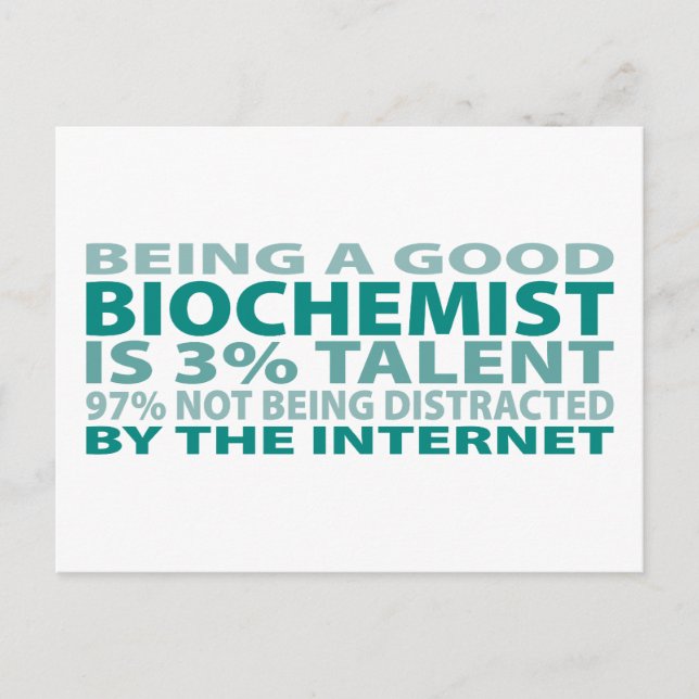 Carte Postale Biochimiste 3% Talent (Devant)