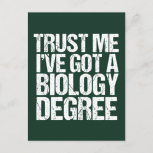 Carte Postale Biologie amusante Biologie majeure Biologiste écol
