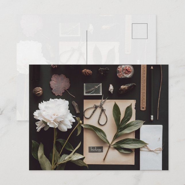 Carte Postale Biology science Flat Lay Academia (Devant / Derrière)