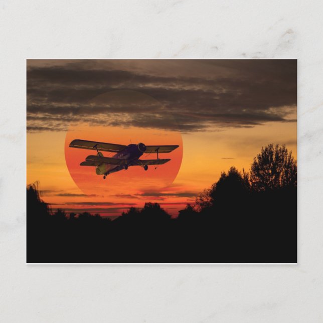 Carte Postale biplane (Devant)