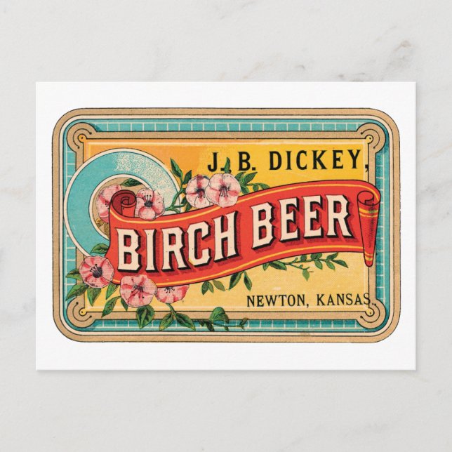 Carte Postale Birch Beer JB Dickey, Newton Kansas (Devant)