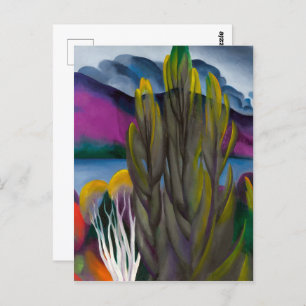 Carte Postale Birch blanc du lac George   Georgia O'keeffe  