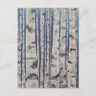 Carte Postale Birch tree Morse Code