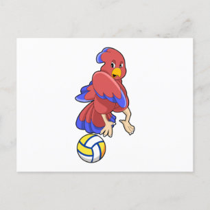 Carte Postale Bird at Volleyball Sports
