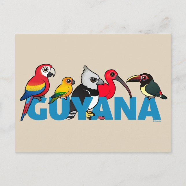 Carte Postale Birdable Guyana (Devant)