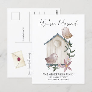 Carte postale Birdhouse New Home Moving Faire-part