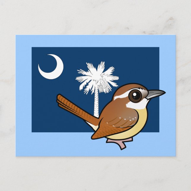 Carte Postale Birdorable d'État de Caroline du Sud : Carolina Wr (Devant)