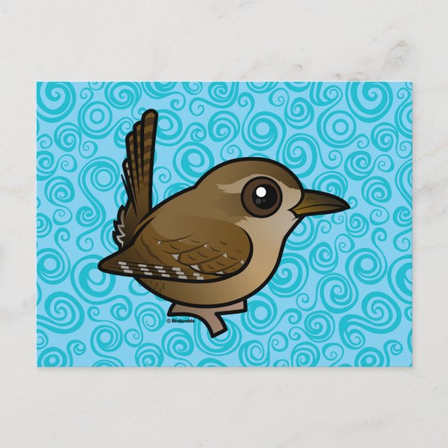 Carte Postale Birdorable Winter Wren (Devant)