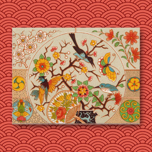 Carte Postale Birds & Butterflies Postcard