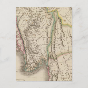 Carte Postale Birmah, Anam, Siam, Thaïlande