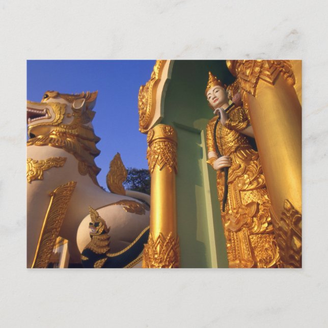 Carte Postale Birmanie (Myanmar), Rangoon (Yangon) Temple (Devant)
