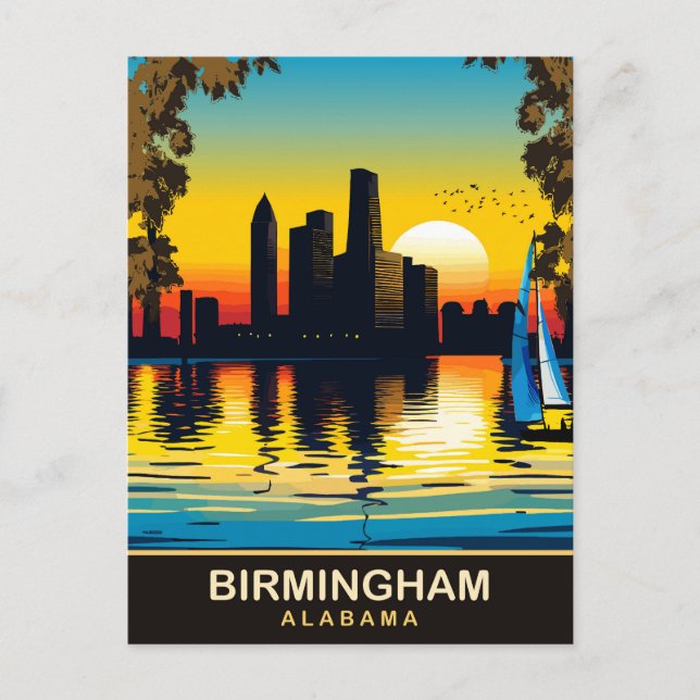 Carte Postale Birmingham Alabama, Voyage (Devant)