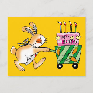 Carte Postale Birthday Bunny Cake