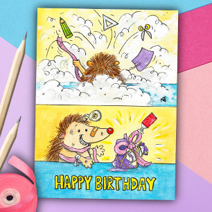Carte postale "Birthday Wrapping Disaster" de N. J
