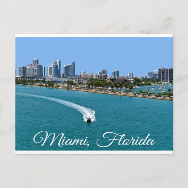Carte postale Biscayne Bay Miami Beach Floride (Devant)