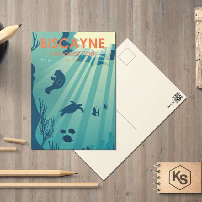 Carte Postale Biscayne National Park Floride Sous-marin Maritime (Créateur téléchargé)