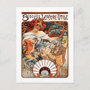 Carte Postale Biscuit, Mucha