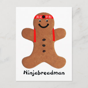Carte Postale Biscuit Ninjabreadman (biscuit)