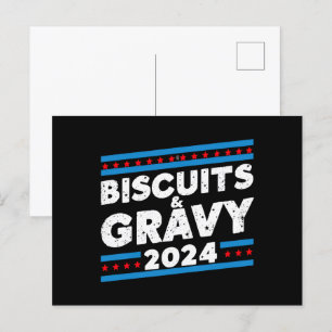 Carte Postale Biscuits et Sauce 2024 Élection Présidentielle