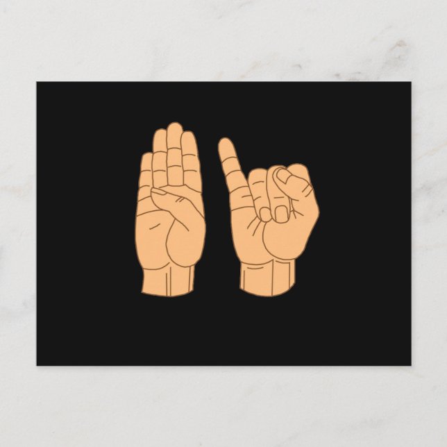 Carte Postale BISEXUAL en LSF américaine (Devant)