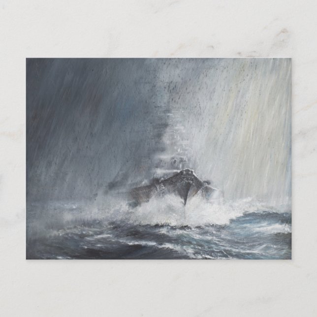Carte Postale Bismarck à travers les rideaux de pluie manches (Devant)