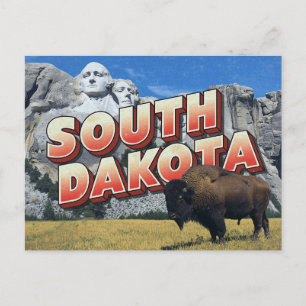 Carte Postale Bison du mont Rushmore du Dakota du Sud