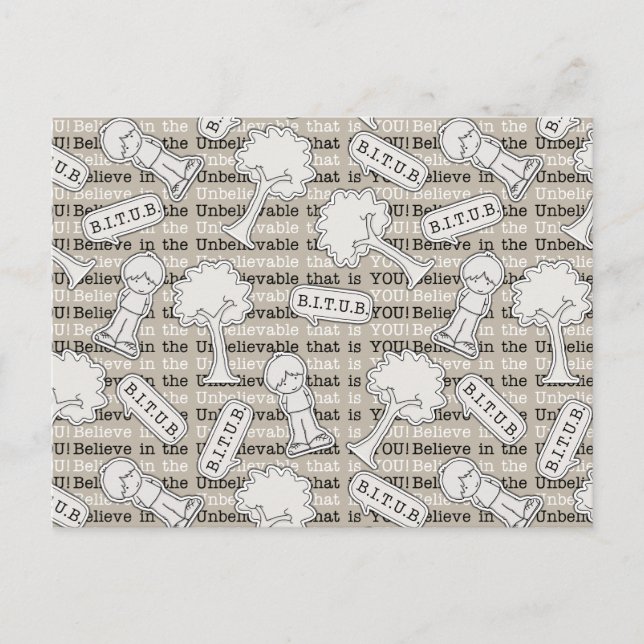 Carte Postale BITUB Motif (Croyez en l'incroyable) (Devant)