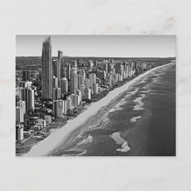 Carte Postale Black and White Australia Gold Coast (Devant)