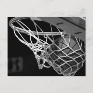 Carte Postale Black and White Basketball