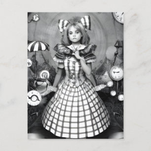 Carte postale Black and White Nightmare in Wonderl
