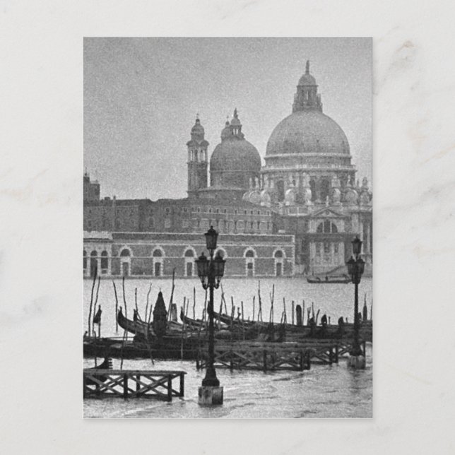 Carte Postale Black Blanc Grand Canal Venise Italie Voyage (Devant)