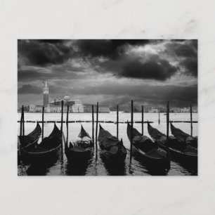 Carte Postale Black Blanc Grand Canal Venise Italie Voyage