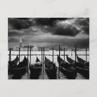 Carte Postale Black Blanc Grand Canal Venise Italie Voyage