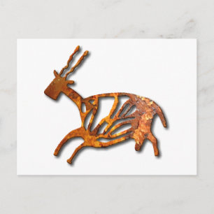 Carte Postale Black Buck - rouille