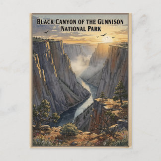 Carte Postale Black Canyon of the Gunnison Voyage Rétro