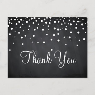 Carte Postale Black Chalkboard tendance Parties scintillant or M
